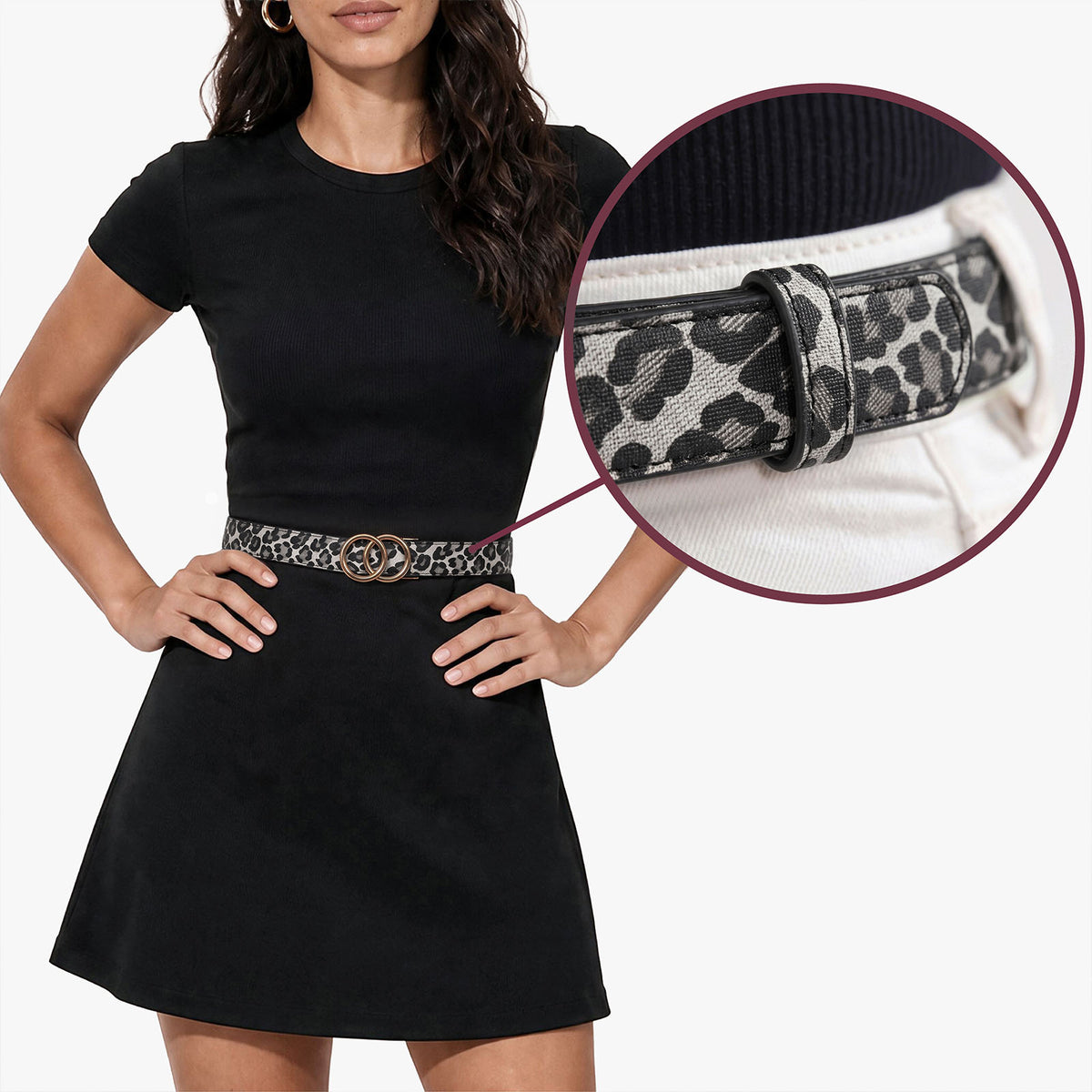 Modern Belt - Leopard Weiß
