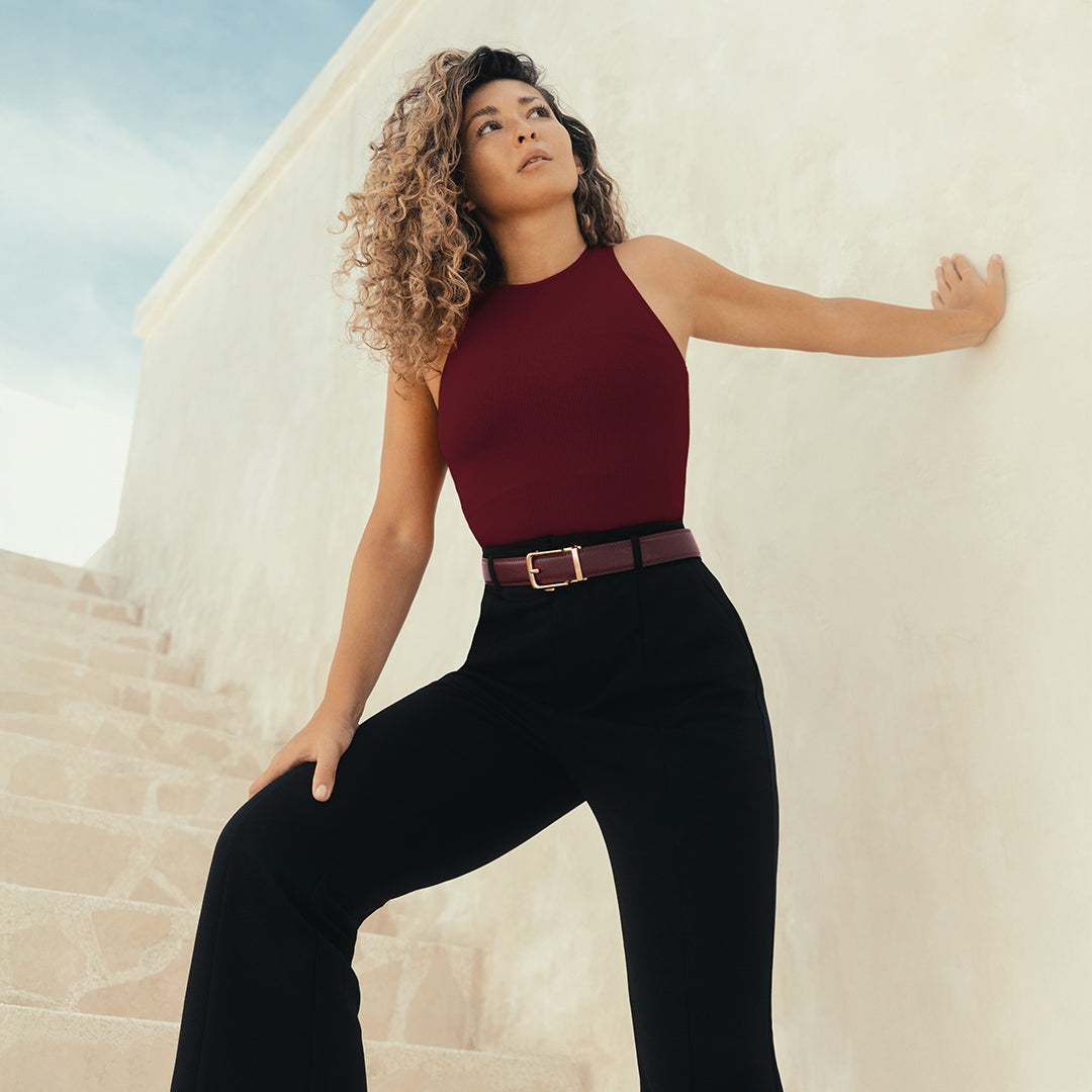 Classic Belt – Bordeaux (vegan)