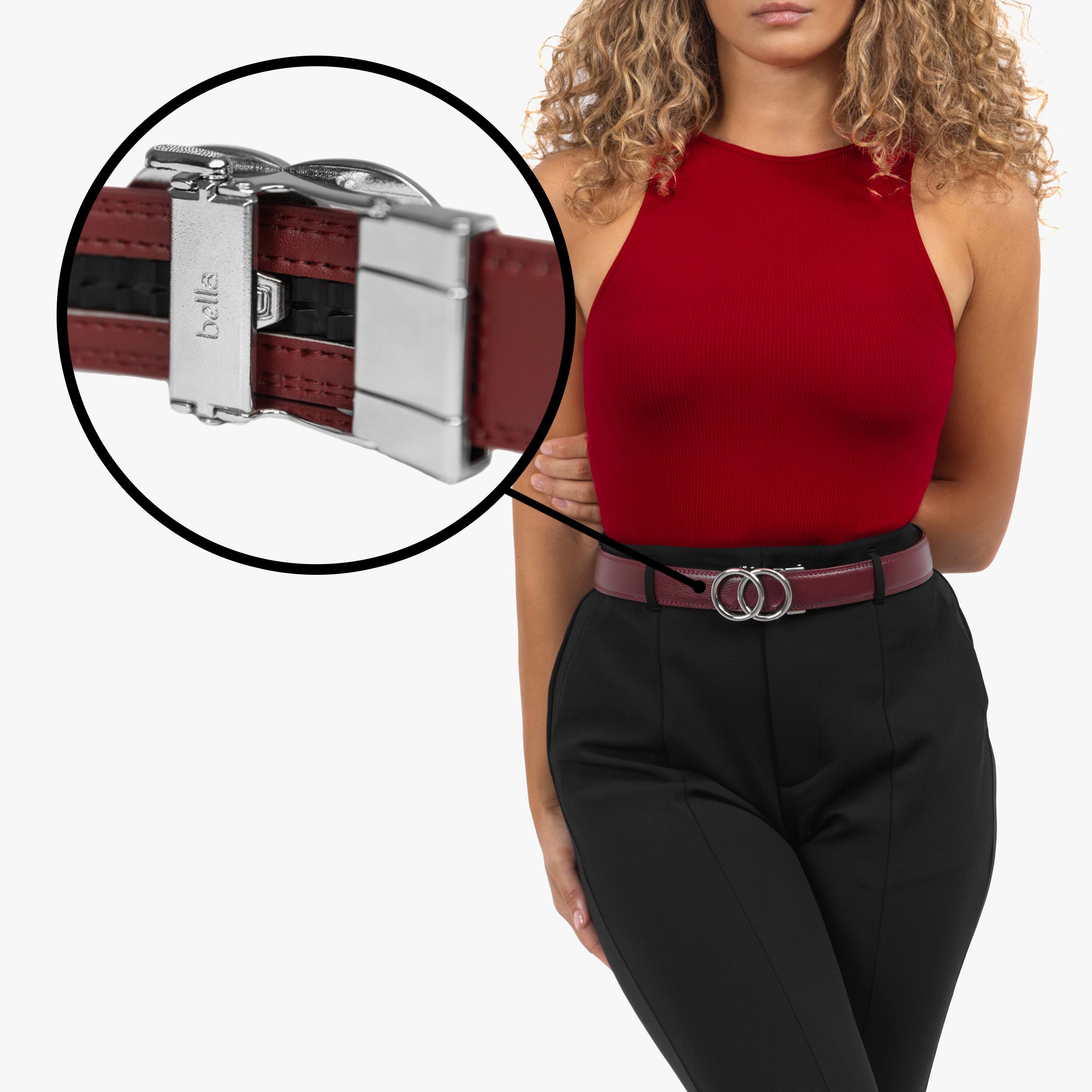 Modern Belt - Bordeaux (vegan)